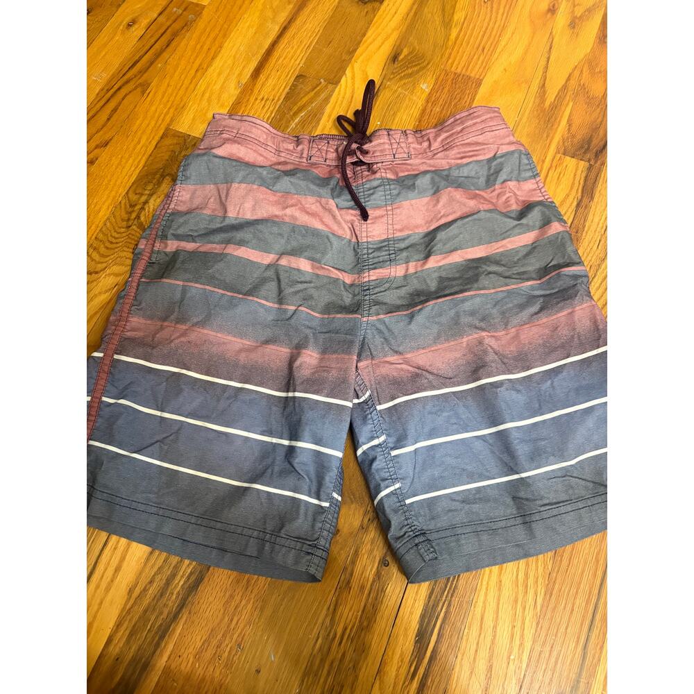 MENS GEORGE RED BLK BLUE SWIM TRUNKS